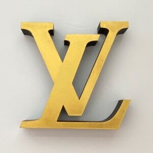 Rare Large LV Gold/White Art Deco